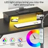 Scrivania da gaming Bestier 107 cm piccola con LED, tavolo Anteprima dell’immagine prodotto 7