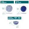 Diagrams showing the dimensions and capacities of dinnerware items. Produktbild-Vorschau