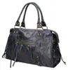 Borsa a tracolla da donna in pelle scamosciata stampata, Anteprima dell’immagine prodotto 2