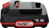 A black and red battery pack with a charge indicator. Produktbild-Vorschau