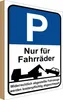 vianmo Holzschild 30x20 cm Parkplatz nur Fahrräder Produktbild-Vorschau 1