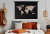 MuchoWow® Wandteppich Wandbehang Weltkarte - Farben - Produktbild-Vorschau 4