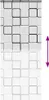 A close-up view of a white and gray tiled shower roller blind. Náhled obrázku produktu