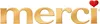The logo for Merci chocolate is displayed in gold lettering with a red heart icon. Produktbild-Vorschau