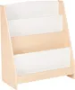 A three-shelf wooden and white bookshelf. Náhled obrázku produktu