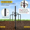 Schwarz Metall 195cm Schäferhaken mit 5 Zinken für Garten Produktbild-Vorschau 2
