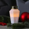 LED Grablicht - Grabkerze - orange flackernd - Timer- H: 15,5cm - für Außen - weiß Produktbild-Vorschau