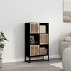 vidaXL Highboard Black 70x35x125 cm výrobek z odvozeného Náhled obrázku produktu 2