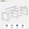 A diagram of metal table legs with dimensions and feature callouts. Produktbild-Vorschau