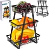 Vilde | Cesto per la frutta - Nero - 3 livelli - Stoccaggio Anteprima dell’immagine prodotto 2