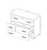 Kommode Weiß Hochglanz – 3 Schubladen – Modern – 130x50x75 Produktbild-Vorschau 4