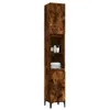 A tall, narrow bathroom cabinet with a wood-grain finish. Náhled obrázku produktu