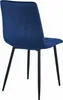 Sedia Valora LIBRA in velluto blu navy con gambe nere x4 | Anteprima dell’immagine prodotto 4