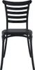 A black chair is shown from the front on a white background. Produktbild-Vorschau