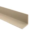 A close-up, studio shot of a beige L-shaped corner profile, likely made of PVC, against a plain white background. Anteprima dell’immagine prodotto