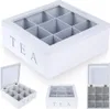 Tee-Aufbewahrungsbox mit 9 Fächern und aromaschützendem Produktbild-Vorschau 18