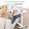 ELONEO table de lit mobile sur roulettes, table haute Voir les images du produit 8