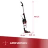 A product image showing a vacuum cleaner with dimensions indicated by lines and text. Anteprima dell’immagine prodotto
