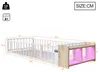 Kinder-Metallbett mit Schutzgeländer und LED-Streifen, Produktbild-Vorschau 2