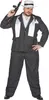 Costume da gangster taglia forte per uomo bianco e nero - Anteprima dell’immagine prodotto 1