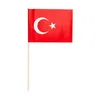 Türkei 10 Papier Flaggen Fähnchen mit Holzstab 50cm Produktbild-Vorschau 2