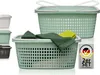 Wäschekörbe 2er Set Grün,, 2 x Korb 35 l Produktbild-Vorschau 1