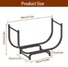 Scaffale in metallo per legna da ardere, 80x35x57 cm, nero, Anteprima dell’immagine prodotto 2