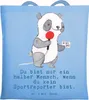 Mr. & Mrs. Panda Einkaufstasche Sportreporter Herz - Sky Produktbild-Vorschau 1