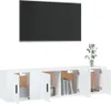 vidaXL 3dílná sada TV skříněk Bílý dřevěný materiál Náhled obrázku produktu 3