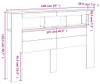 vidaXL Testata LED bianca 160x18,5x103,5 cm Materiale a Anteprima dell’immagine prodotto 8
