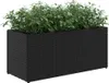 vidaXL Podwyższone łóżko z 2 przegrodami czarne 72x30x32 cm Podgląd zdjęcia produktu 4