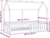 vidaXL Detská posteľ domček posteľ biela 80x200 cm masívne Náhľad obrázku produktu 7