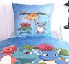 A close-up of Pokémon bedding with characters like Charizard, Venusaur, and Blastoise. Produktbild-Vorschau