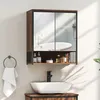 A bathroom medicine cabinet with mirrors above a sink. Produktbild-Vorschau