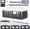 A diagram showing a gazebo with text and smaller images illustrating different configurations. Voir les images du produit
