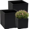Vaso da fiori Lamela | a scacchiera | 40 cm | cemento nero Anteprima dell’immagine prodotto 11