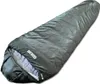 A gray sleeping bag is laid out on a white background. Produktbild-Vorschau