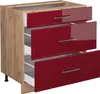 Küchenunterschrank Vicco Fame-Line Bordeaux Hochglanz 80 cm Produktbild-Vorschau 6