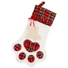 TOPANBIETER 999 Weihnachtsstrumpf rot Tierpfote Weihnachten Produktbild-Vorschau 2
