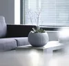 Obal na květináč BETON BOWL 2v1 plastový matný šedý Náhled obrázku produktu 5