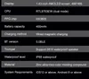 A list of specifications for a smartwatch is presented in a table format against a dark background. Náhled obrázku produktu