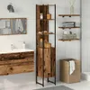 Szafka Łazienkowa z półką Stare drewno 33 x 33 x 185,5 cm Podgląd zdjęcia produktu 3