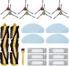 A collection of robot vacuum cleaner replacement parts arranged on a white background. Produktbild-Vorschau