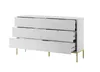 A white dresser with gold legs against a white background. Náhľad obrázku produktu