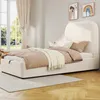 Polsterbett 90x190 cm mit Stauraum & Lattenrost, Samt Beige Produktbild-Vorschau 15