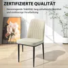 Esszimmerstühle 6er Set Beige – Samt Polsterstühle mit Produktbild-Vorschau 5