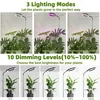 Collage showing a plant grow light with different lighting modes and dimming levels. Náhľad obrázku produktu