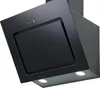 A black range hood is shown in a studio setting against a white background. Anteprima dell’immagine prodotto