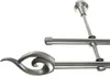 Gardinenstange Set Edelstahl Look Metall Ø 16mm zur Produktbild-Vorschau 1