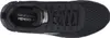 A top-down view of a black Skechers shoe. Voir les images du produit